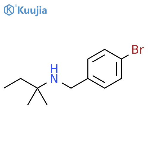 (4-bromophenyl)methyl(2-methylbutan-2-yl)amine structure
