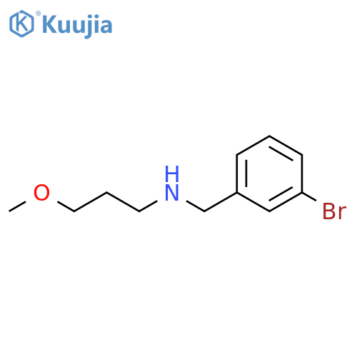 (3-bromophenyl)methyl(3-methoxypropyl)amine structure