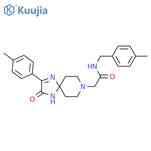 2-2-(4-methylphenyl)-3-oxo-1,4,8-triazaspiro4.5dec-1-en-8-yl-N-(4-methylphenyl)methylacetamide structure