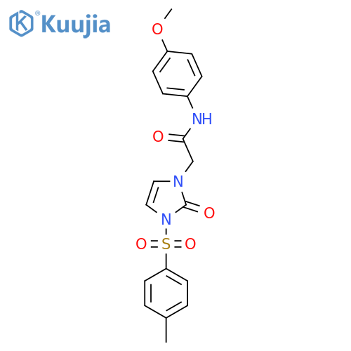 N-(4-methoxyphenyl)-2-3-(4-methylbenzenesulfonyl)-2-oxo-2,3-dihydro-1H-imidazol-1-ylacetamide structure