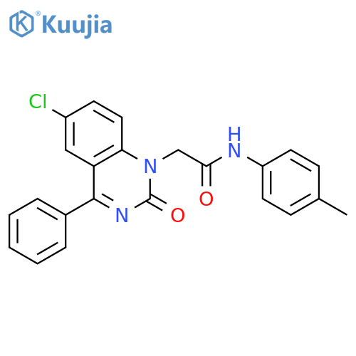 2-(6-chloro-2-oxo-4-phenyl-1,2-dihydroquinazolin-1-yl)-N-(4-methylphenyl)acetamide structure
