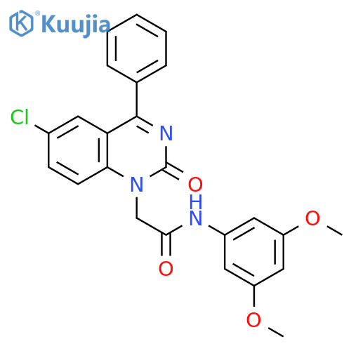 2-(6-chloro-2-oxo-4-phenyl-1,2-dihydroquinazolin-1-yl)-N-(3,5-dimethoxyphenyl)acetamide structure