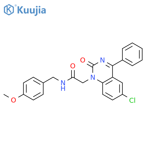 2-(6-chloro-2-oxo-4-phenyl-1,2-dihydroquinazolin-1-yl)-N-(4-methoxyphenyl)methylacetamide structure