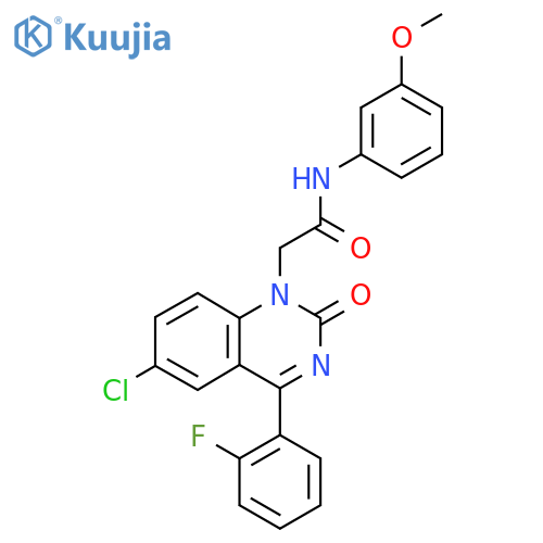 2-6-chloro-4-(2-fluorophenyl)-2-oxo-1,2-dihydroquinazolin-1-yl-N-(3-methoxyphenyl)acetamide structure