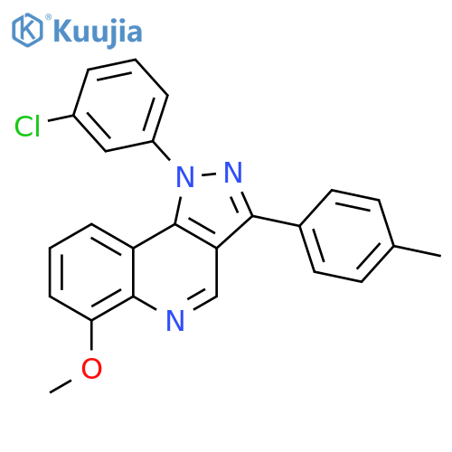 1-(3-chlorophenyl)-6-methoxy-3-(4-methylphenyl)-1H-pyrazolo4,3-cquinoline structure