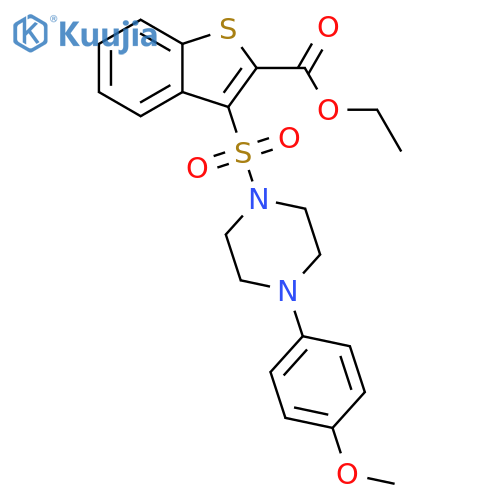 ethyl 3-{[4-(4-methoxyphenyl)piperazin-1-yl]sulfonyl}-1-benzothiophene-2-carboxylate structure