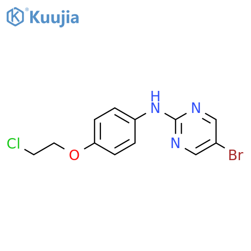 5-Bromo-N-(4-(2-chloroethoxy)phenyl)pyrimidin-2-amine structure