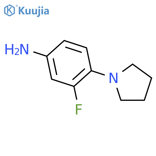 3-Fluoro-4-(pyrrolidin-1-yl)aniline structure