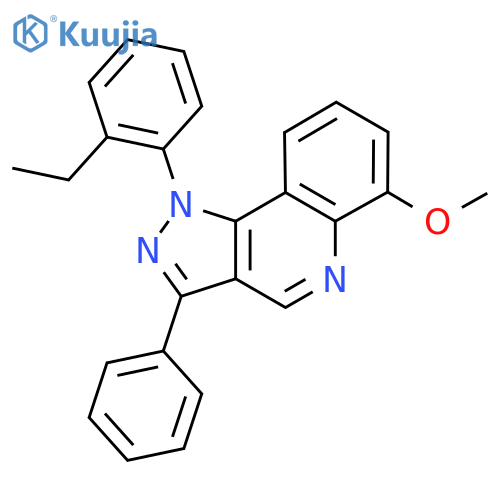 1-(2-ethylphenyl)-6-methoxy-3-phenyl-1H-pyrazolo4,3-cquinoline structure