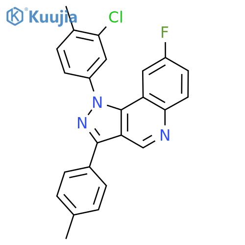 1-(3-chloro-4-methylphenyl)-8-fluoro-3-(4-methylphenyl)-1H-pyrazolo4,3-cquinoline structure