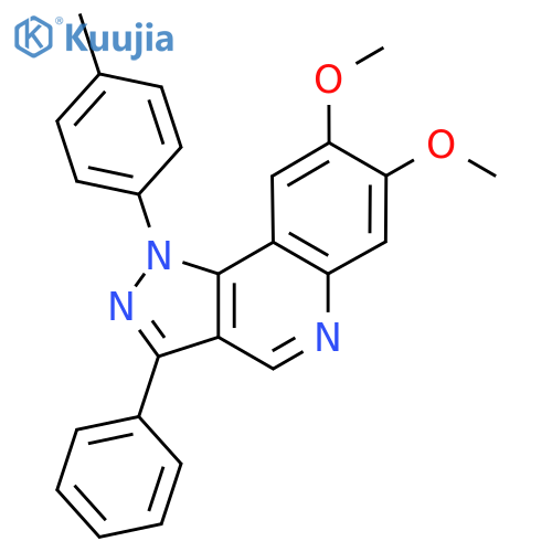 7,8-dimethoxy-1-(4-methylphenyl)-3-phenyl-1H-pyrazolo4,3-cquinoline structure