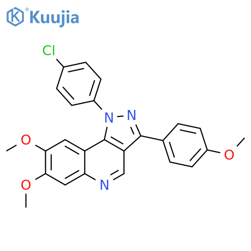 1-(4-chlorophenyl)-7,8-dimethoxy-3-(4-methoxyphenyl)-1H-pyrazolo4,3-cquinoline structure