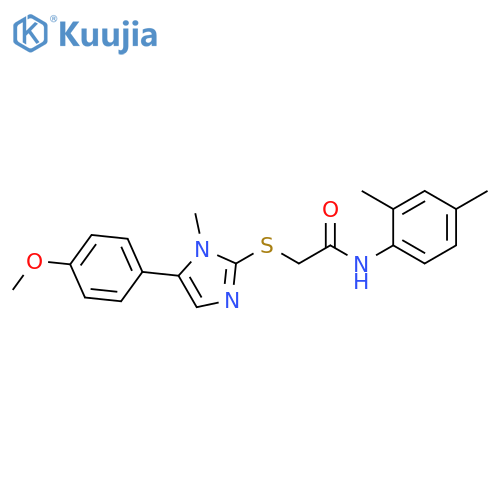 N-(2,4-dimethylphenyl)-2-{5-(4-methoxyphenyl)-1-methyl-1H-imidazol-2-ylsulfanyl}acetamide structure