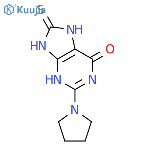 6H-Purin-6-one,1,7,8,9-tetrahydro-2-(1-pyrrolidinyl)-8-thioxo- structure