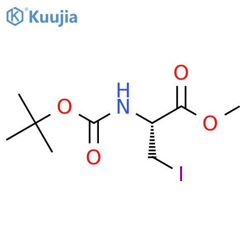 Methyl (R)-2-((tert-butoxycarbonyl)amino)-3-iodopropanoate structure