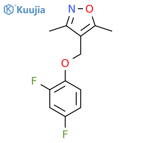 4-(2,4-Difluorophenoxy)methyl-3,5-dimethylisoxazole structure