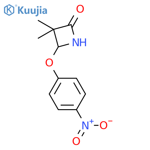 2-Azetidinone, 3,3-dimethyl-4-(4-nitrophenoxy)- structure