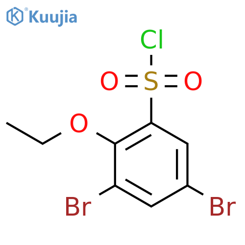 3,5-Dibromo-2-ethoxybenzene-1-sulfonyl chloride structure