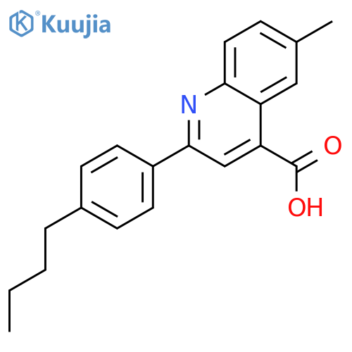 2-(4-Butylphenyl)-6-methylquinoline-4-carboxylic acid structure