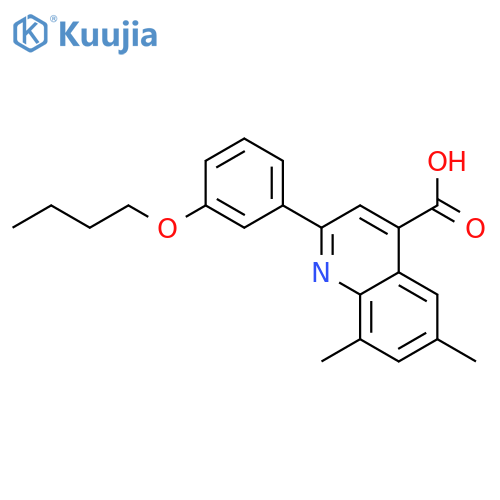2-(3-Butoxyphenyl)-6,8-dimethylquinoline-4-carboxylic acid structure