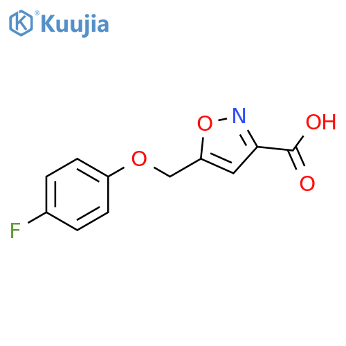 5-(4-Fluorophenoxy)methylisoxazole-3-carboxylic acid structure