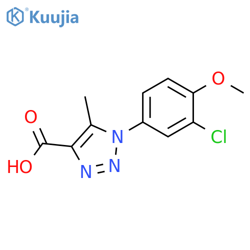 1-(3-chloro-4-methoxyphenyl)-5-methyl-1H-1,2,3-triazole-4-carboxylic acid structure
