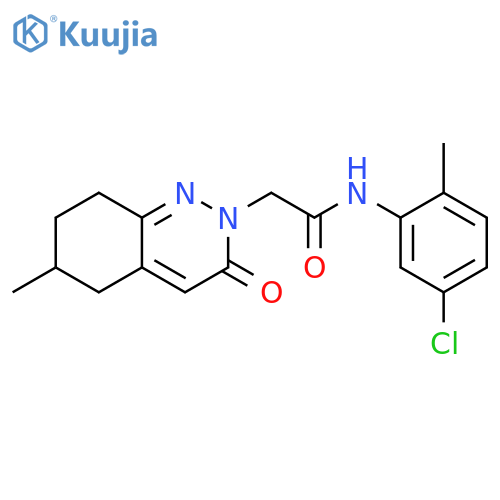 N-(5-chloro-2-methylphenyl)-2-(6-methyl-3-oxo-5,6,7,8-tetrahydrocinnolin-2-yl)acetamide structure