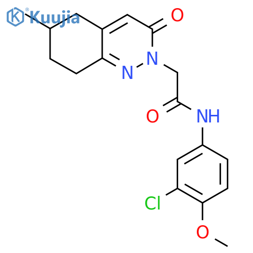 N-(3-chloro-4-methoxyphenyl)-2-(6-methyl-3-oxo-2,3,5,6,7,8-hexahydrocinnolin-2-yl)acetamide structure