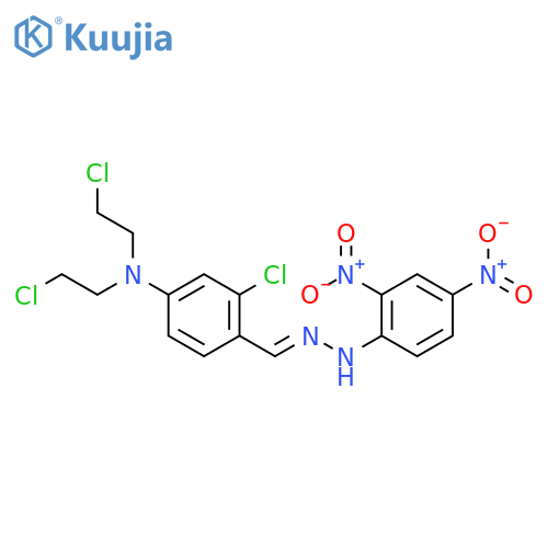 3-chloro-n,n-bis(2-chloroethyl)-4-[(e)-[(2,4-dinitrophenyl)hydrazinylidene]methyl]aniline structure