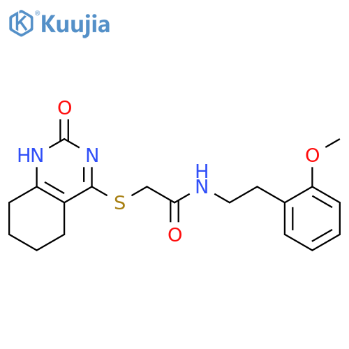 N-2-(2-methoxyphenyl)ethyl-2-(2-oxo-1,2,5,6,7,8-hexahydroquinazolin-4-yl)sulfanylacetamide structure
