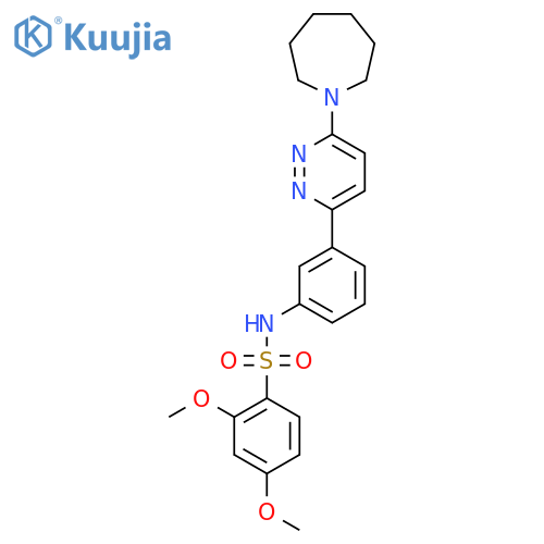 N-{3-6-(azepan-1-yl)pyridazin-3-ylphenyl}-2,4-dimethoxybenzene-1-sulfonamide structure