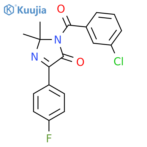 1-(3-chlorobenzoyl)-4-(4-fluorophenyl)-2,2-dimethyl-2,5-dihydro-1H-imidazol-5-one structure