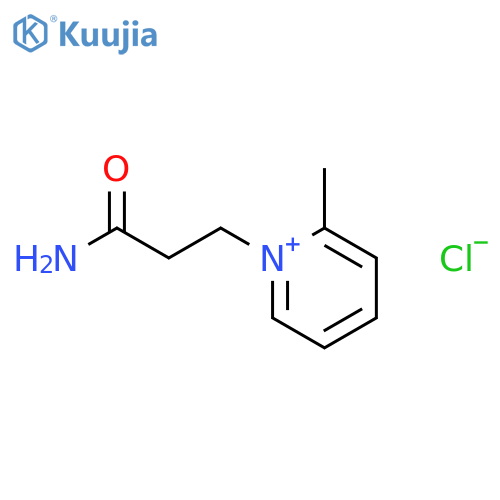 1-(2-carbamoylethyl)-2-methylpyridin-1-ium chloride structure
