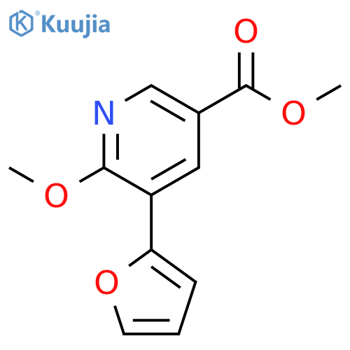 Methyl 5-(furan-2-yl)-6-methoxynicotinate structure