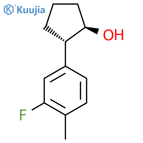 trans-2-(3-Fluoro-4-methylphenyl)cyclopentanol structure