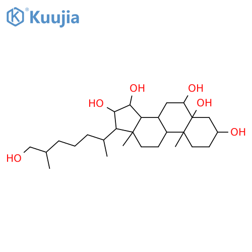 (3beta,5alpha,6beta,15alpha,16beta)-cholestane-3,5,6,15,16,26-hexol structure
