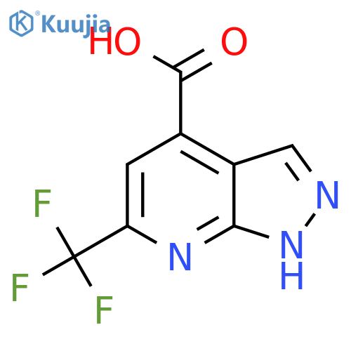 6-(trifluoromethyl)-2H-pyrazolo[3,4-b]pyridine-4-carboxylic acid structure