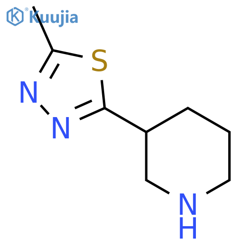3-(5-Methyl-1,3,4-thiadiazol-2-yl)piperidine structure
