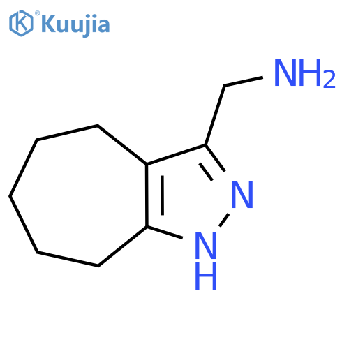 {1H,4H,5H,6H,7H,8H-cycloheptacpyrazol-3-yl}methanamine structure