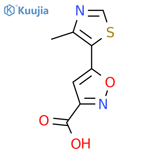 5-(4-Methyl-1,3-thiazol-5-yl)-1,2-oxazole-3-carboxylic acid structure
