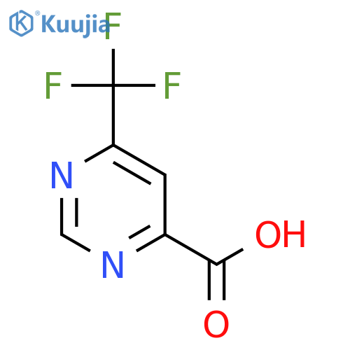 6-(trifluoromethyl)pyrimidine-4-carboxylic acid structure