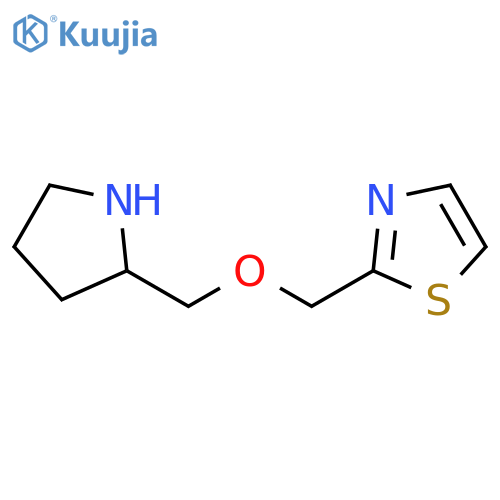 2-{(pyrrolidin-2-yl)methoxymethyl}-1,3-thiazole structure