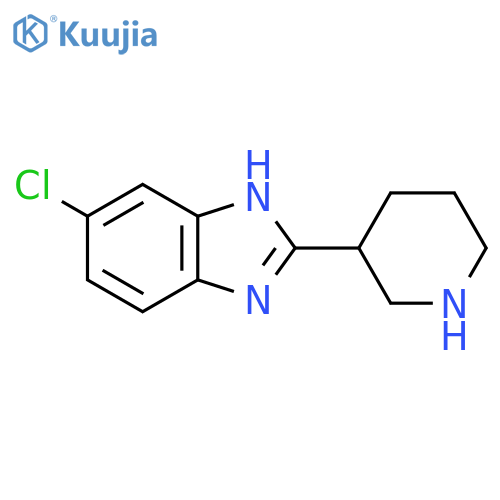 6-Chloro-2-piperidin-3-yl-1H-benzimidazole structure