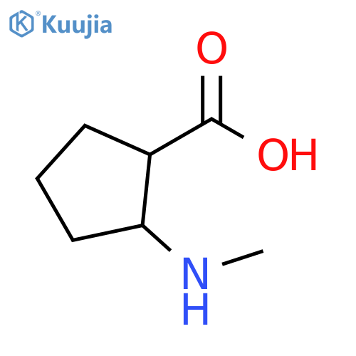 Cyclopentanecarboxylic acid, 2-(methylamino)- structure