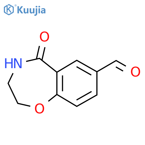 5-Oxo-3,4-dihydro-2H-1,4-benzoxazepine-7-carbaldehyde structure