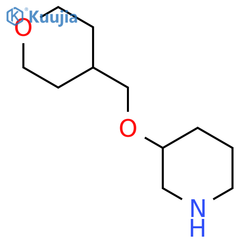 3-((Tetrahydro-2H-pyran-4-yl)methoxy)piperidine structure