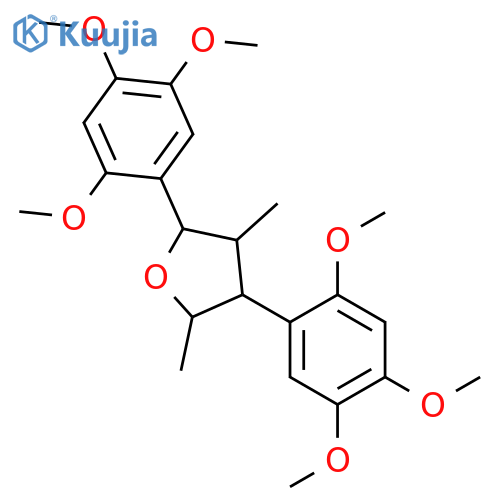 Furan,tetrahydro-2,4-dimethyl-3,5-bis(2,4,5-trimethoxyphenyl)-, (2R,3S,4R,5R)-rel- structure