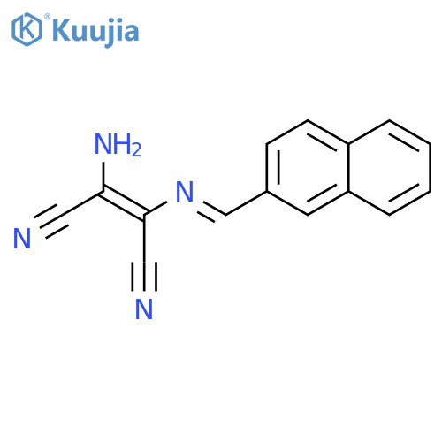 (2Z)-2-amino-3-[(E)-[(naphthalen-2-yl)methylidene]amino]but-2-enedinitrile structure