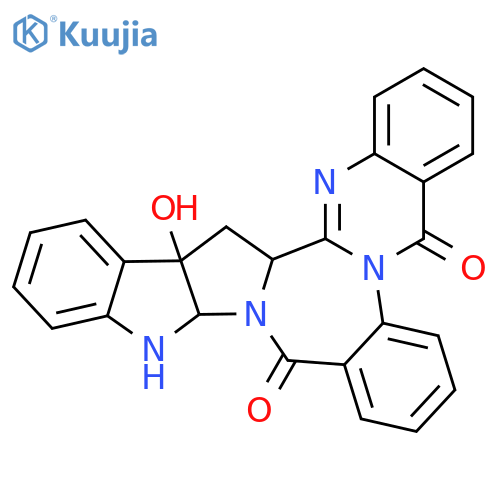11H-Indolo[3',2':4,5]pyrrolo[2,1-c]quinazolino[3,2-a][1,4]benzodiazepine-5,11(12aH)-dione,13,17b,18,18a-tetrahydro-17b-hydroxy-, (12aR,17bS,18aS)- structure