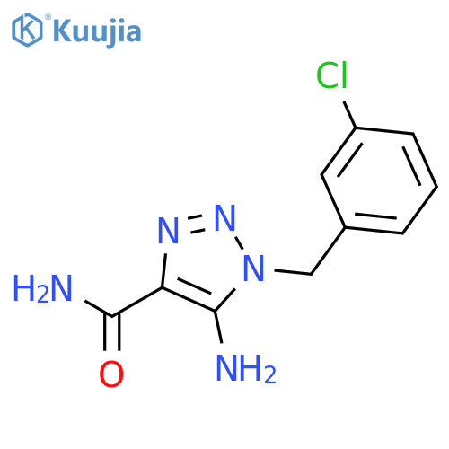1H-1,2,3-Triazole-4-carboxamide, 5-amino-1-[(3-chlorophenyl)methyl]- structure